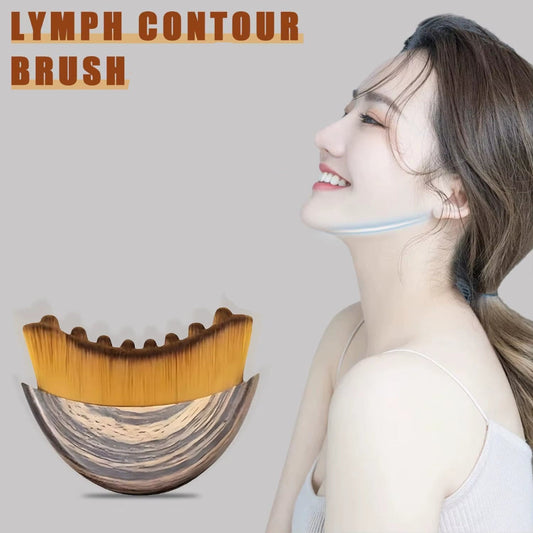 Lymphatic Contour Face Brush Lymphatic Drainage Reduce Puffiness Relief Fatigue Facial Massager Face Chin Skin Sculpting Tool